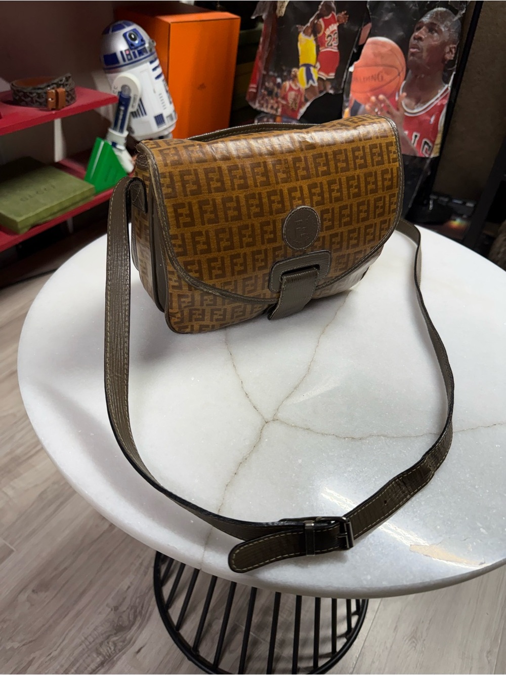 Fendi FF Monogram Crossbody Vtg Fendi Shoulderbag Messenger